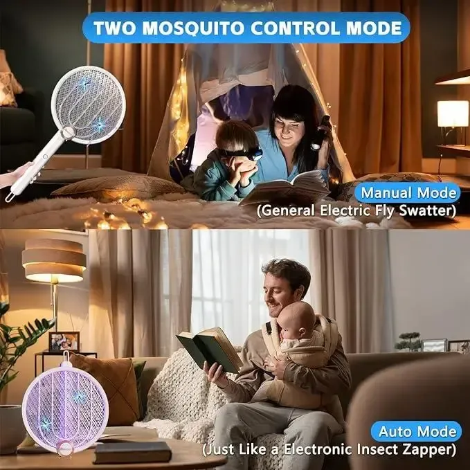 Электрическая мухобойка Buzzeap, складная электрическая мухобойка 3 в 1, электрическая мухобойка Коломия - фото 6