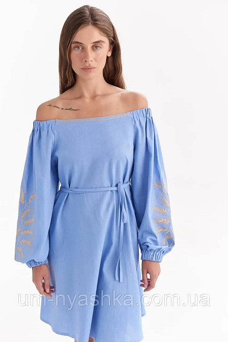 Жіноча вишита сукня льон Колоски Непереможна Кривий Ріг - фото 2