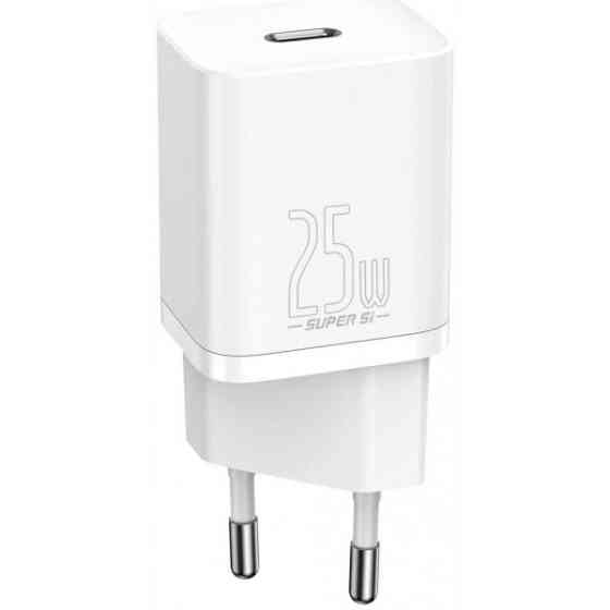 Зарядний пристрій 1xUSB 25W (USB-C) + Cable Type-C Білий Baseus (TZCCSUP-L02) Киев