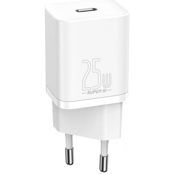 Зарядний пристрій 1xUSB 25W (USB-C) + Cable Type-C Білий Baseus (TZCCSUP-L02) Киев - изображение 2