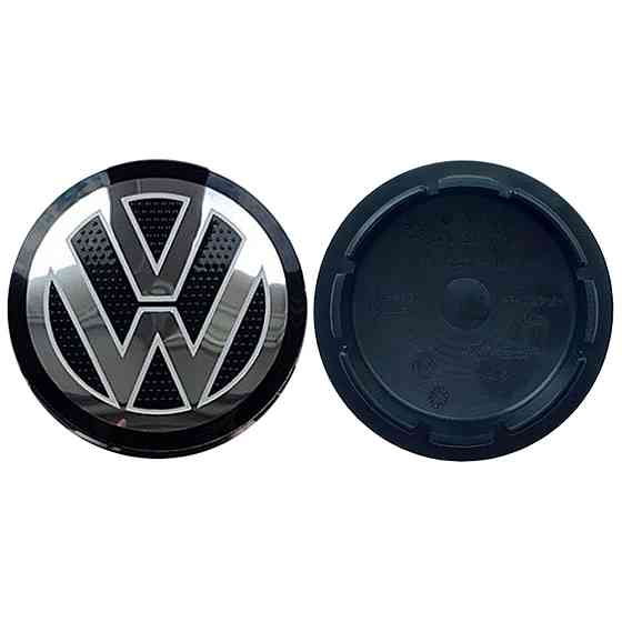 Ковпачки з кантом (заглушки) на диски Volkswagen 66/55мм чорний 4шт Київ