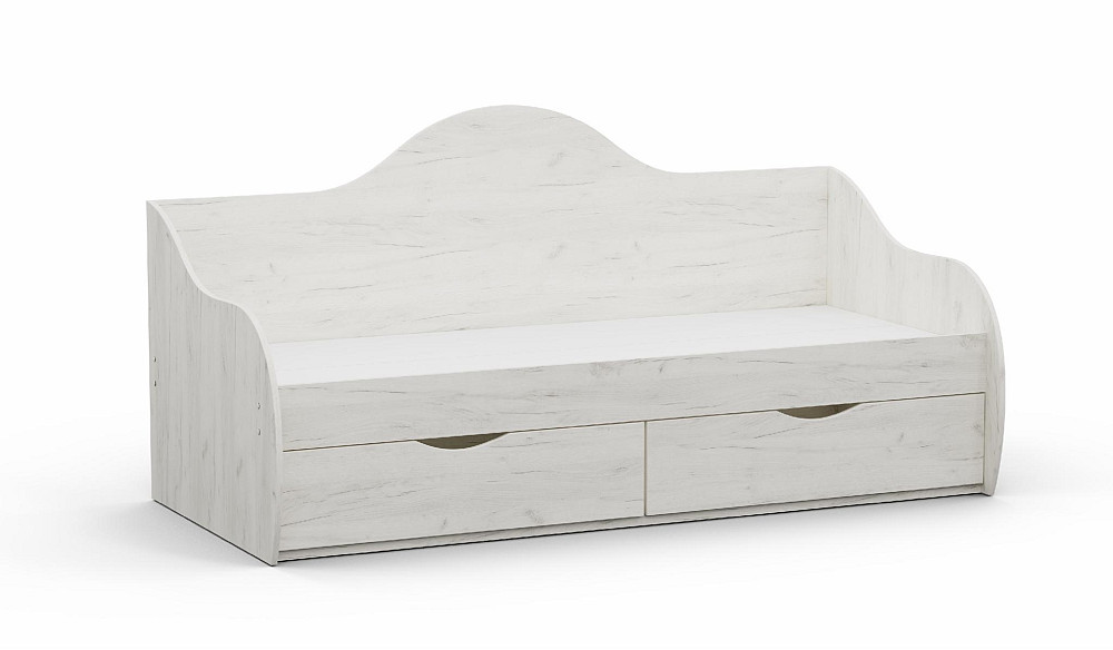 Ліжко односпальне L-2, Дуб Крафт Білий, 1932х900х954 Львів - фото 1