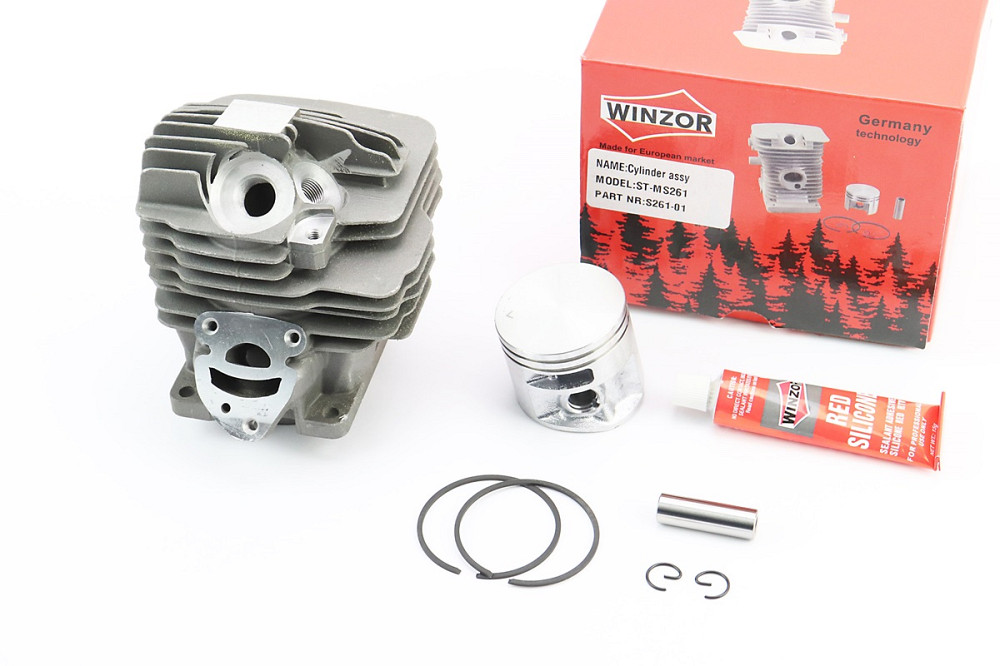 Циліндр к-кт (цпг) MS-261 44,7mm (палець 10mm) "чорний"+герметик Киев - изображение 1