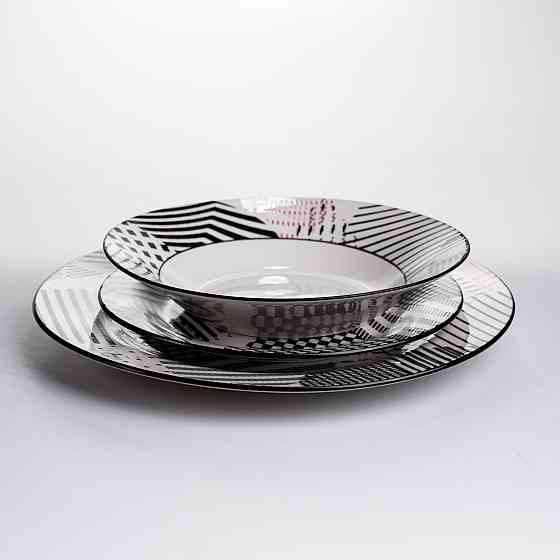 Столовий сервіз на 6 персон 18 предметів набір порцелянових тарілок HP-HK-A3 Коломия