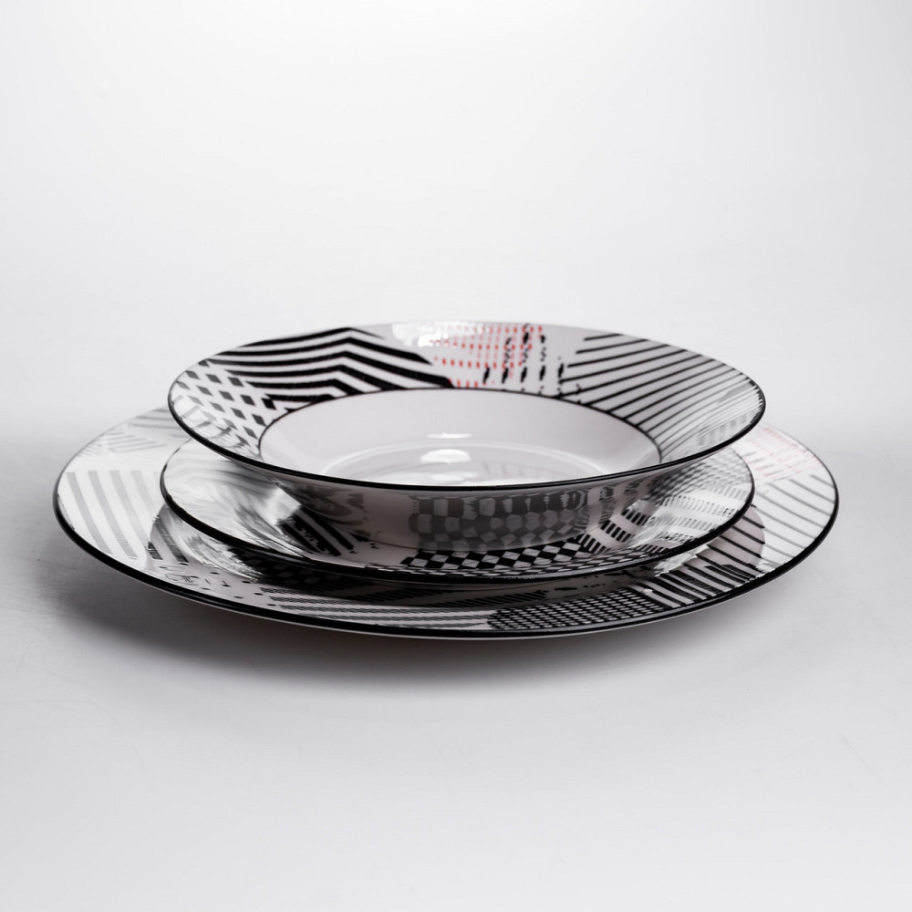 Столовий сервіз на 6 персон 18 предметів набір порцелянових тарілок HP-HK-A3 Коломия - фото 2