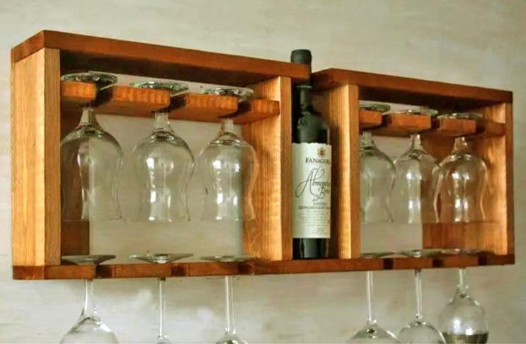 Полиця для келихів "Нейпл" охра Миколаїв - фото 1