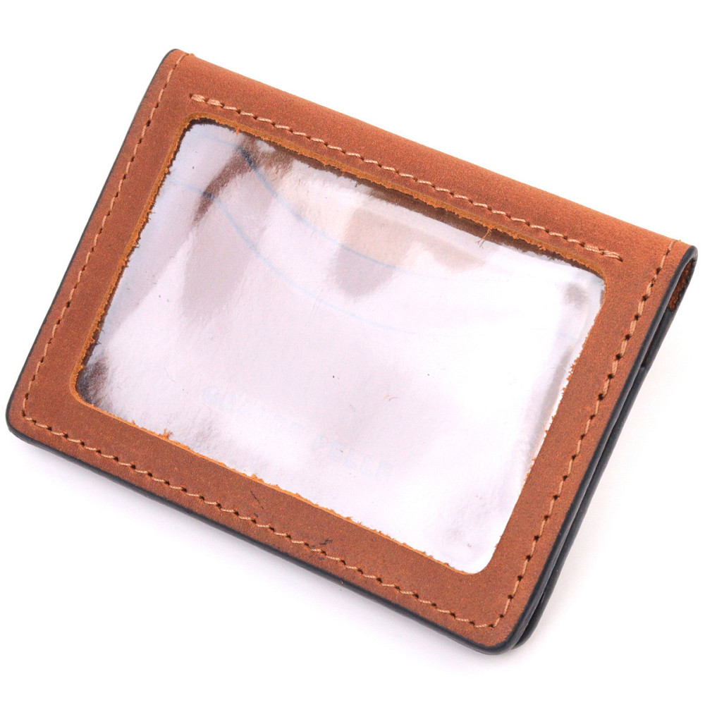 Отличная обложка на автодокументы в винтажной коже Слава ЗСУ GRANDE PELLE 16705 Светло-коричневая Киев - изображение 2