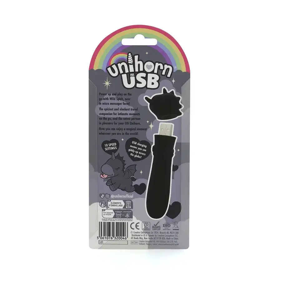 Вибратор-единорожка Unihorn USB Bullet – Wild Spirit, вибропуля, USB-зарядка, 10 режимов Львов - изображение 5
