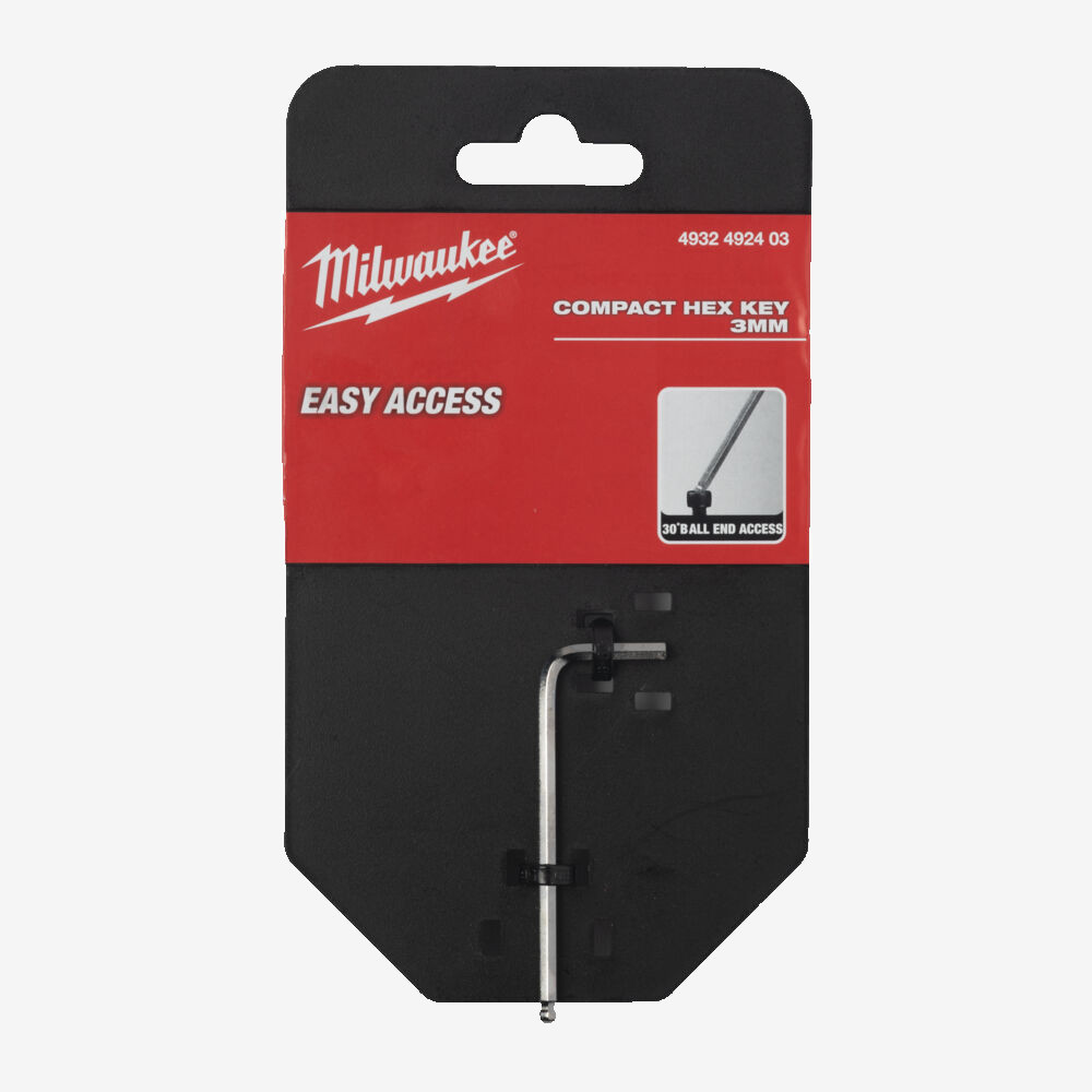 Ключ L-образный HEX хромированный компактный MILWAUKEE, 3,0мм Одесса - изображение 2