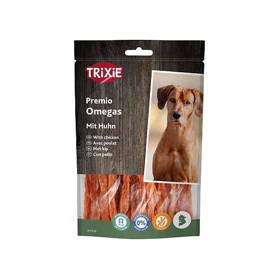 Ласощі для собак Trixie (TX-31536) Omega Stripes палички для собак з куркою 100 г Вінниця