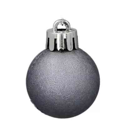 Ялинкова іграшка Chomik пластикові кульки компл. 24 шт, 3см, сіро-сині (5900779877153_1) Вінниця