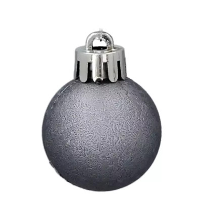 Ялинкова іграшка Chomik пластикові кульки компл. 24 шт, 3см, сіро-сині (5900779877153_1) Вінниця - фото 2