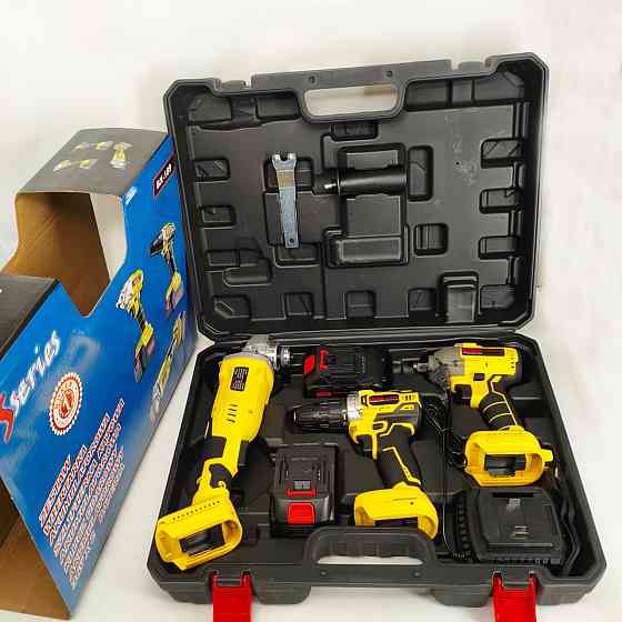 Набір гайковерт шуруповерт болгарка 25 В Boxer BX-189 набір акумуляторного інструменту OX-45 Львів