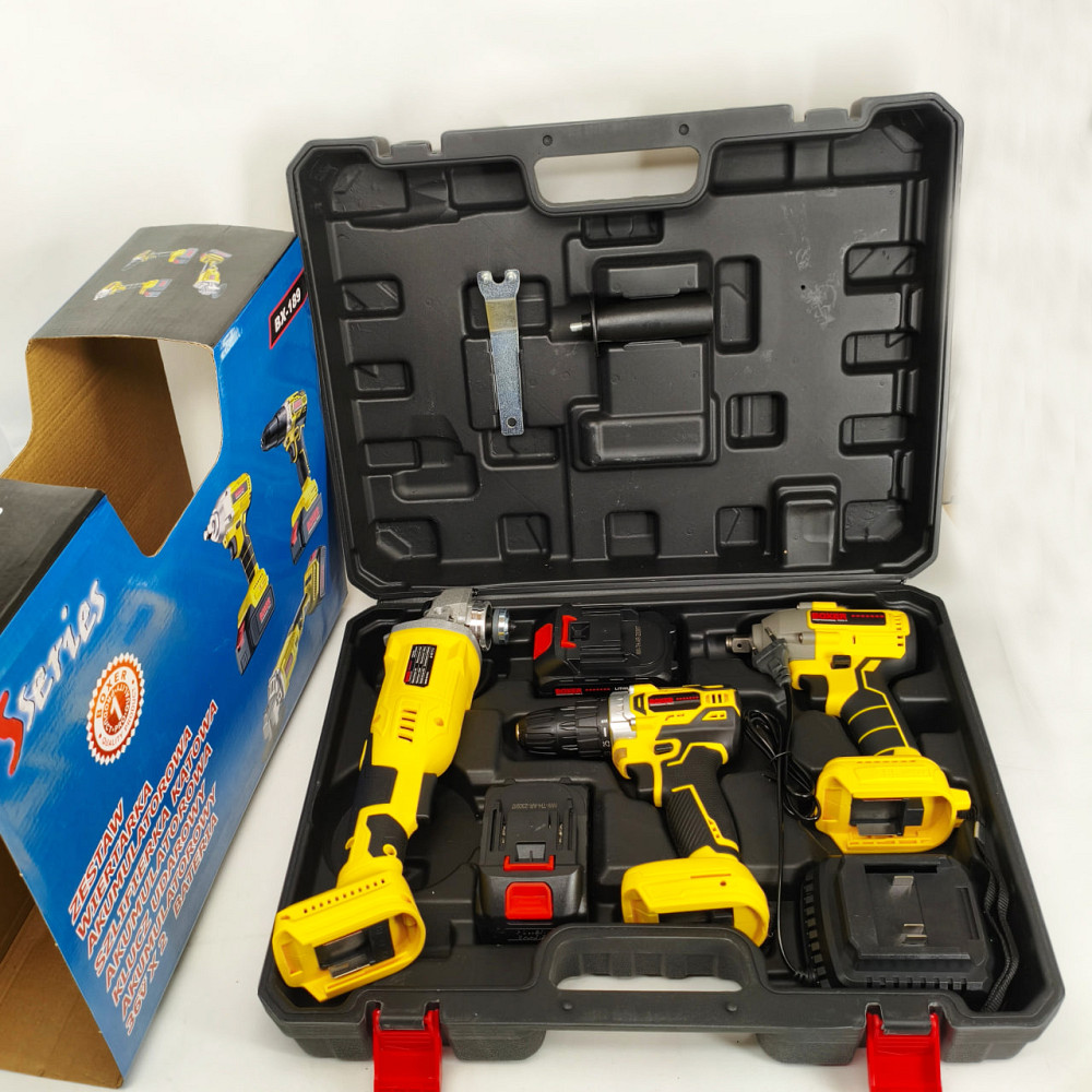 Набір гайковерт шуруповерт болгарка 25 В Boxer BX-189 набір акумуляторного інструменту OX-45 Львів - фото 6