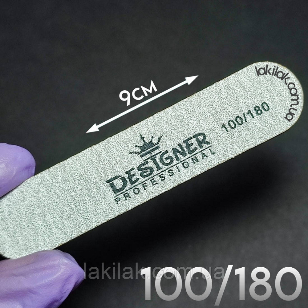 Міні-пилка для нігтів 100/180 пряма Designer Professional Херсон - фото 1