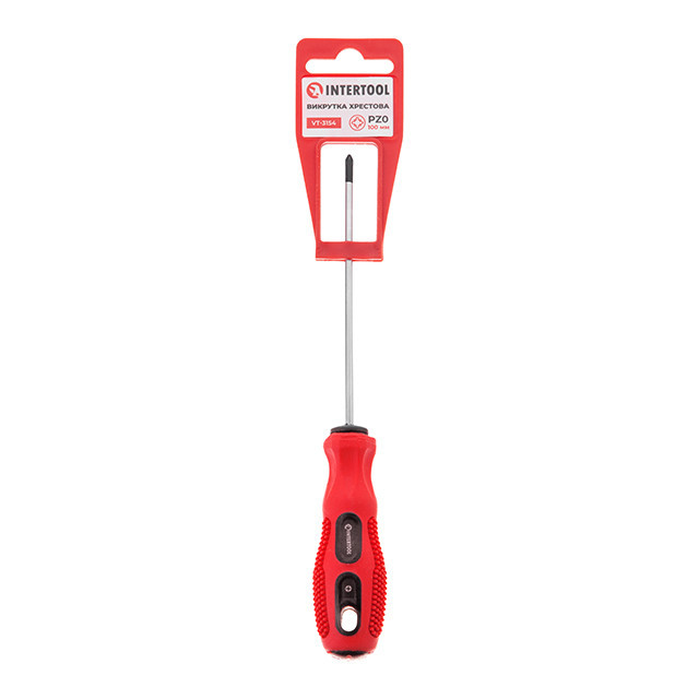 Викрутка хрестова, PZ0×100 мм, Cr-V INTERTOOL VT-3154 Київ - фото 6