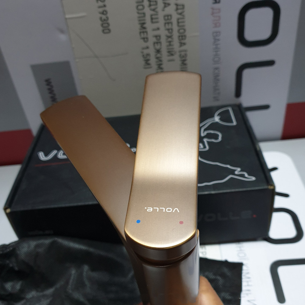 Змішувач для раковини  Volle SOLO cepillado bronce бронза 1510.011121 Київ - фото 2