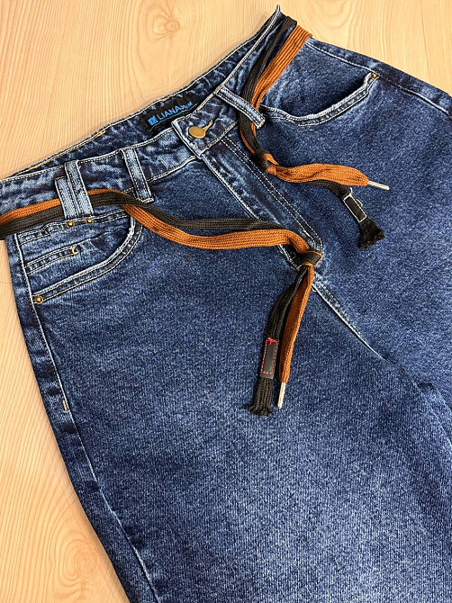 Джинсы женские Liana 478 skater jeans relax широкие с поясом синие, синий, 31, 31, 84 см, 112 см Киев - изображение 18