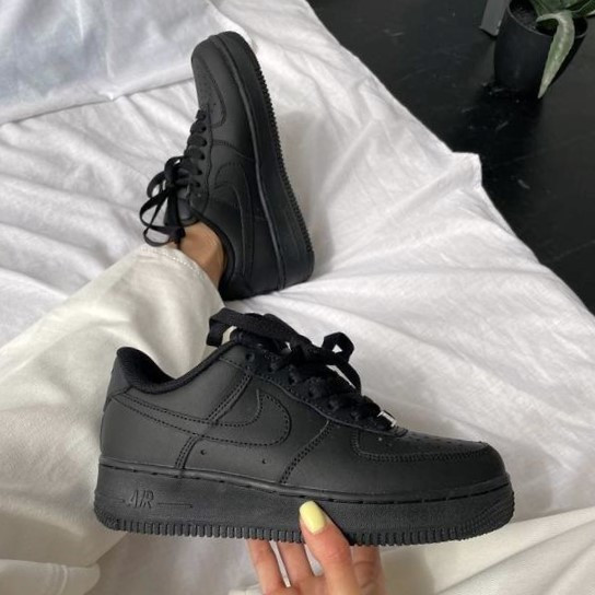 Кросівки Nike Force Чорні Жіночі Форси Шкіряні Найк (розміри: 36,37,38,39,41) Дніпро - фото 2