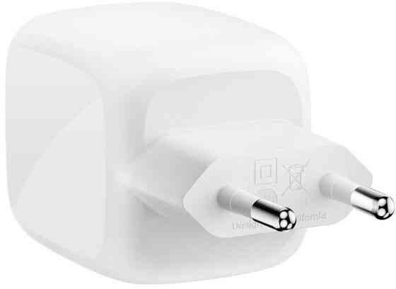 Мережевий зарядний пристрій Belkin BoostCharge Pro New Dual USB-C GaN Wall Charger 67 W White (WCH020KQWH) ( 12923 ) Харків