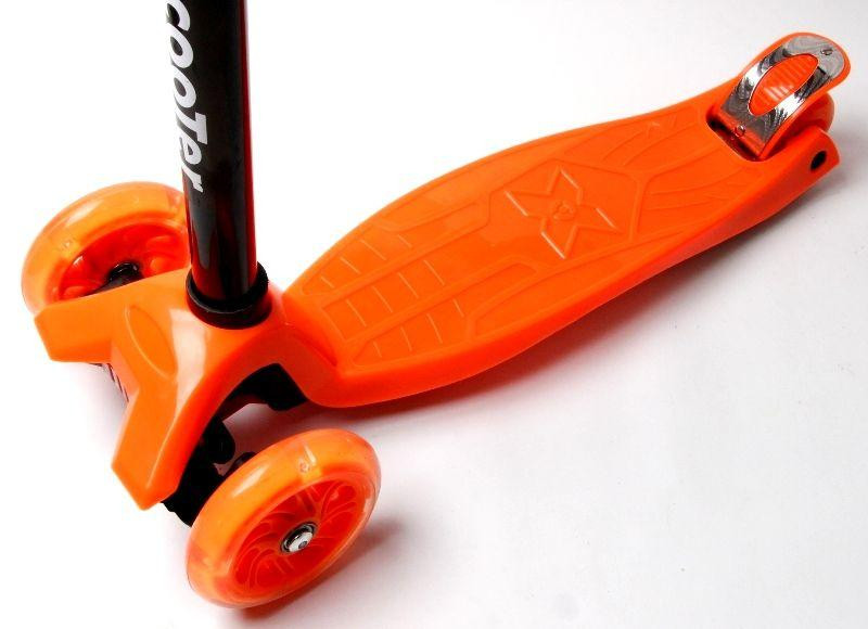 Самокат MAXI Orange - с наклоном руля, якрая подсветка! Одесса - изображение 2