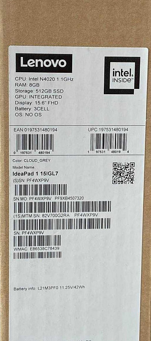Майже новий ноутбук Lenovo IdeaPad 1 (82V7) Київ - фото 3