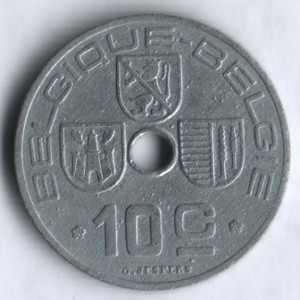 10 сантимів. 1941 рік, Бельгія. (Belgique-Belgie) Полтава - фото 1