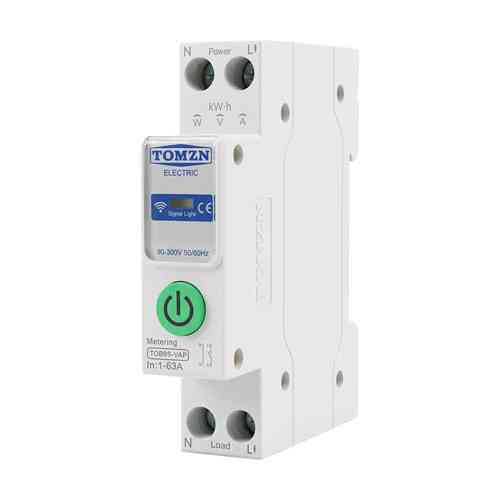 Реле контролю напруги та струму TOMZN TOB9S VAP WiFi 220В 63А DIN автомат з вимірюванням енергії 81x67x18мм Київ