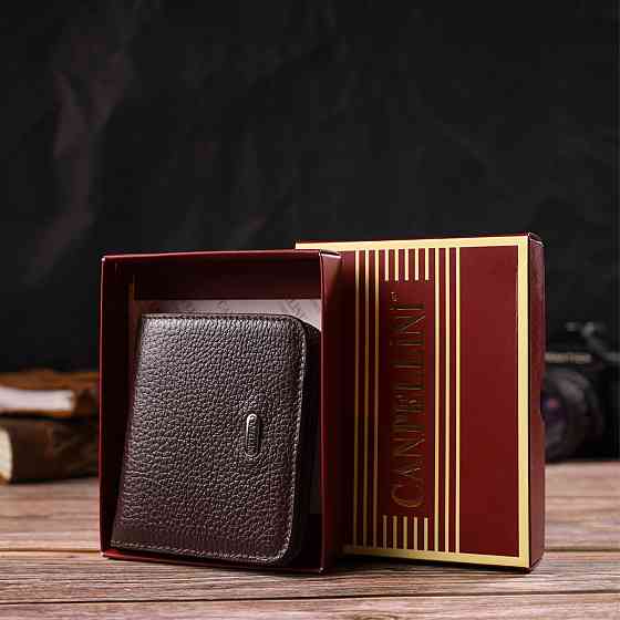 Гаманець для жінок невеликого розміру з натуральної шкіри CANPELLINI 21798 Коричневий Київ