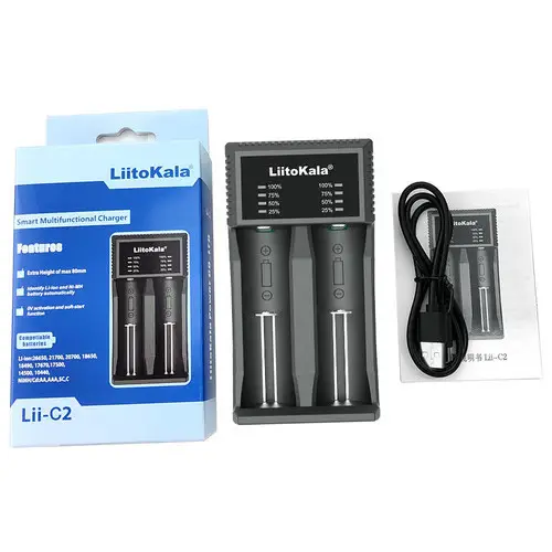 Портативний зарядний пристрій Liitokala Lii-C2 для Li-ion/Ni-Mh/Ni-Cd акумуляторів Київ