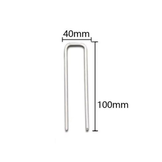 Набор скоб садовые крепёжные 10 шт металлические фиксаторы для газона оцинкованые,универсальные размер 4х10 см Каменец-Подольский