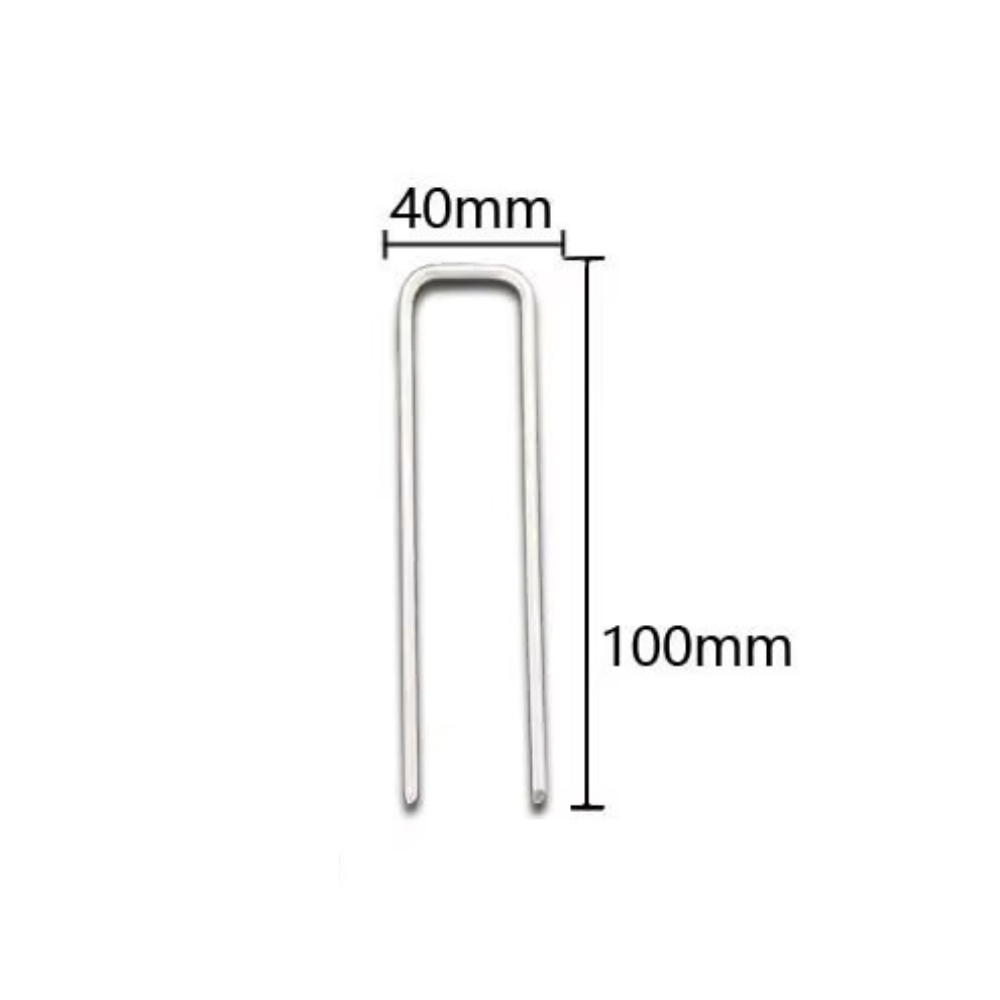 Набір скоб садові кріпильні 10 шт металеві фіксатори для газону оцинковані, універсальні розмір 4х10 см Кам'янець-Подільський - фото 2