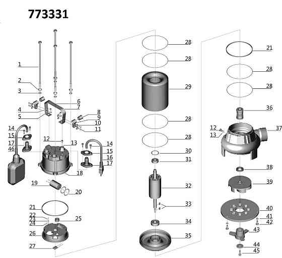 Насос канализационный 1.1кВт Hmax 7м Qmax 270л/мин (с ножом) AQUATICA (773331) Ровно