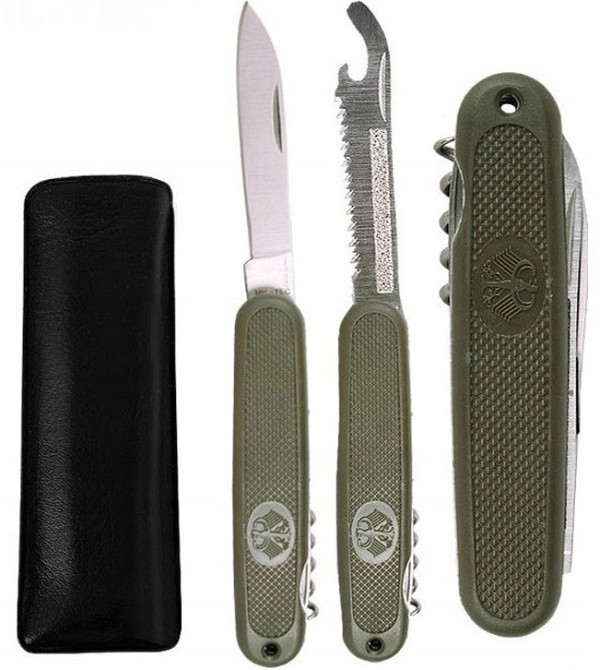 Багатофункціональний Складаний Ніж - Мультитул 7в1 з чохлом Mil-Tec "Бундесвер" (15337000) Нержавіюча сталь Нововолинськ - фото 4