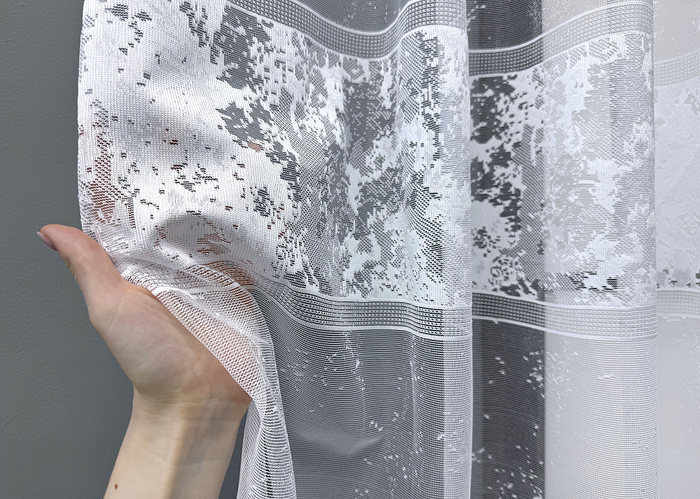 Тюль жакард VR-Textil № 1604т Арка на кухню колір білий 250х160 см (53-0194) Київ - фото 3