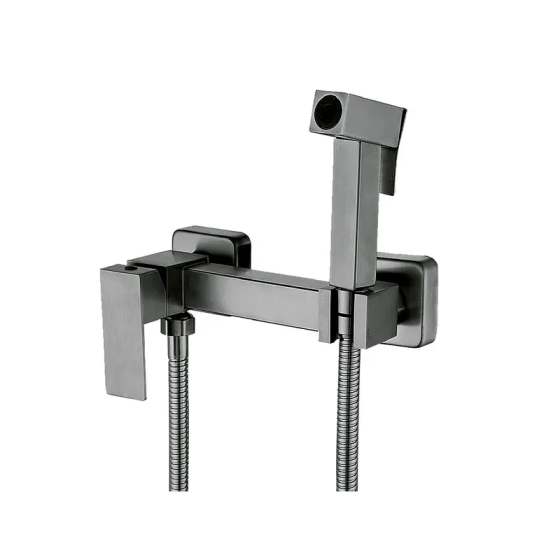 Настінний змішувач з гігієнічним душем Mixxus KUB-222 GRAPHITE з нержавіючої сталі SUS304 (MI6846) Харків