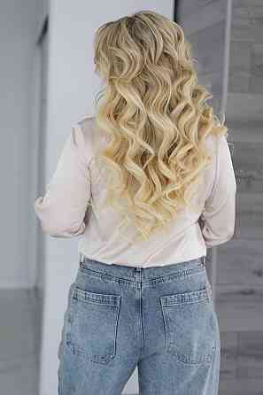 Жіноча шовкова сорочка класична "Milena" |Батал Бежевий, 54-56 Київ