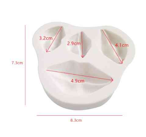 Молд силиконовый Губы 83 на 73 мм серый Киев