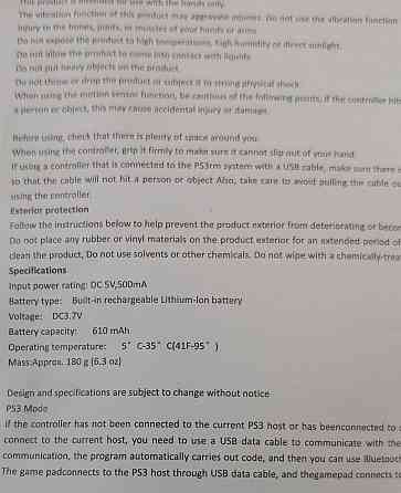 Sony Playstation 3 ПК Dualshock3 Беспроводный джойстик Bluetooth Новый Харьков