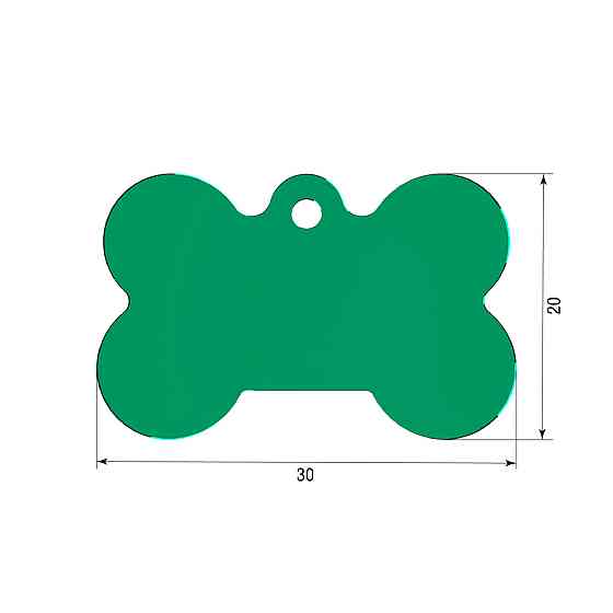 Адресник для собаки Green 30x20мм Київ