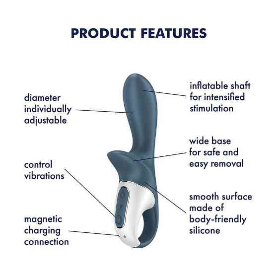 Анальний вібратор надувний Satisfyer Air Pump Booty 2 Sex Aura Київ