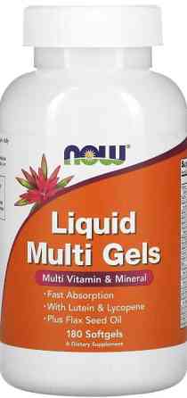 Мультивітаміни Now Foods Liquid Multi Gels 180 гел капс Київ