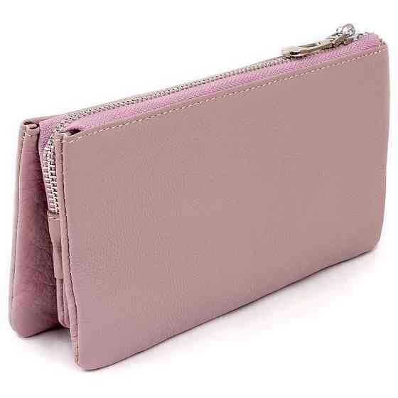Вместительный клатч на два отделения женский ST Leather 19247 Лиловый Киев