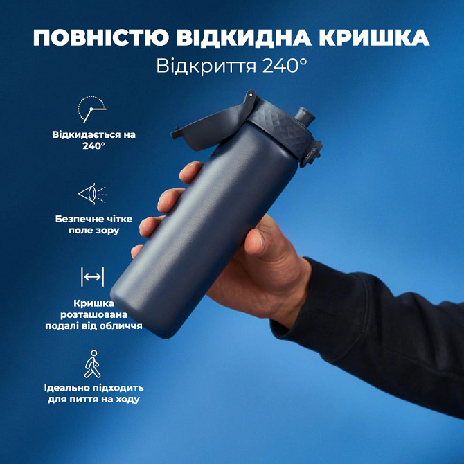Пляшка для води металева вакуумна ION8 500 мл. Vacuum Insulated, Navy Каменское - изображение 7