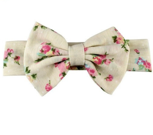 Детская повязка в цветочек - бант 13см, окружность 50-62см Киев - изображение 1