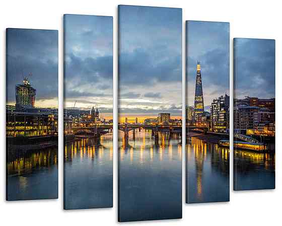 Модульная картина Город Рассвет Art-281_5 ( 80х118см ) 90х132 см Киев