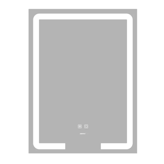 Дзеркало Zerix Prime MR02-50x80 з LED Touch, Anti-fog, димером, регулятором яскравості (ZX6052) ( 17078 ) Харків