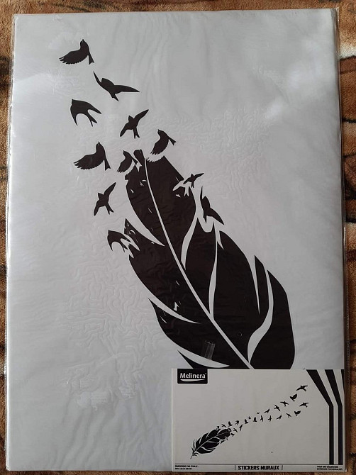 Наклейка на стену Melinera перо/птицы - 69*49,5см Киев - изображение 1