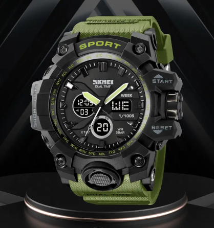 Часы мужские наручные спортивные Skmei 2197 Зеленый Киев