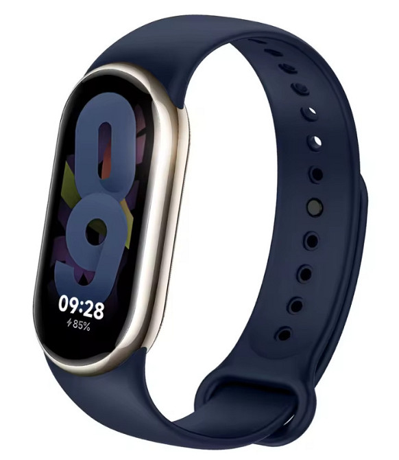 Ремешок для Xiaomi Mi Band 8 и Mi Band 9 силиконовый сменный браслет для фитнес трекера Xiaomi Mi Band (синий) Николаев - изображение 1